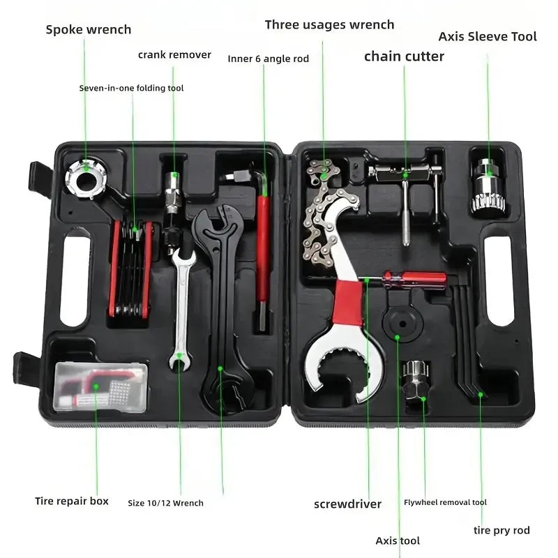 7 in 1 bicycle repair kit portable bottom bracket removal tool mountain bike