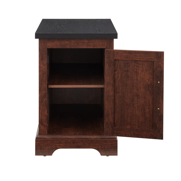 Farmhouse end table Nightstand Rectangular Farmhouse End Table with Barn Door - Image 3