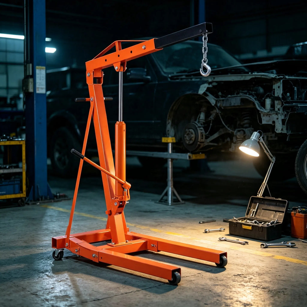 3 Ton Hydraulic Long Ram Jack Engine Hoist Cylinder with Clevis Base for - Image 3