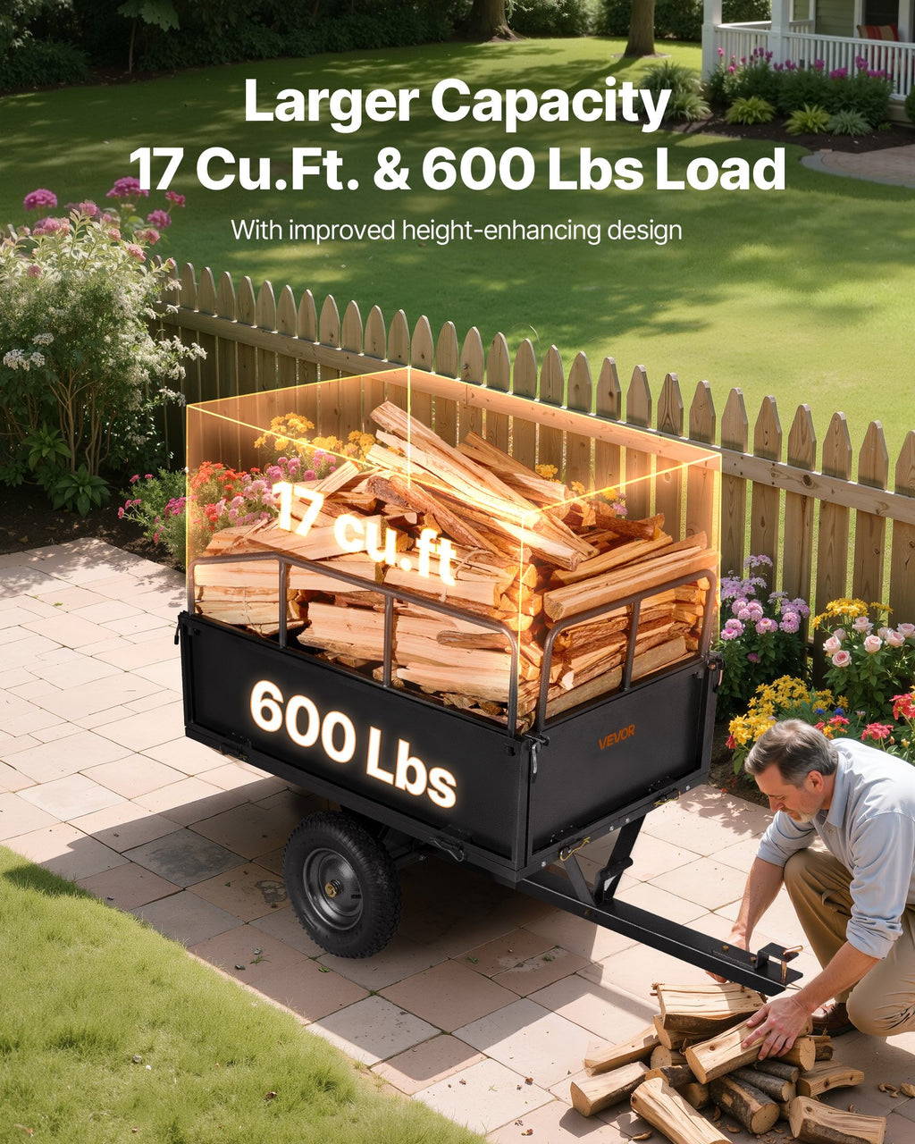 600-lb steel dump cart 17 cu ft product view 4