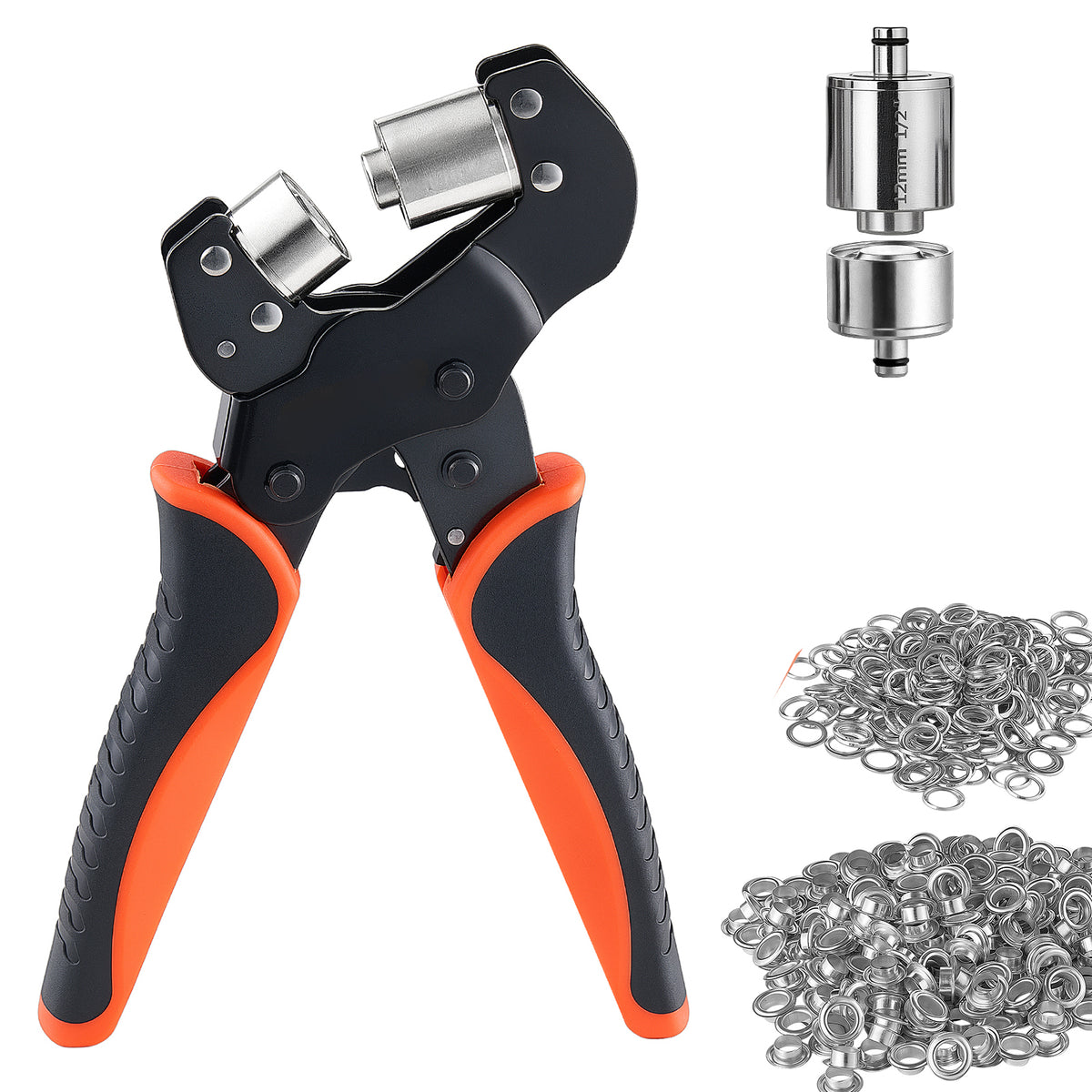 Grommet Tool Kit 1/2" Eyelet Tool Kit With 500 PCS Silver Grommets With - Image 2