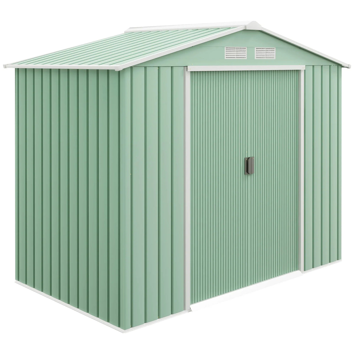 7' x 4' x 6' Garden Storage Shed Outdoor Patio Metal Tool Storage House w/ - Image 5