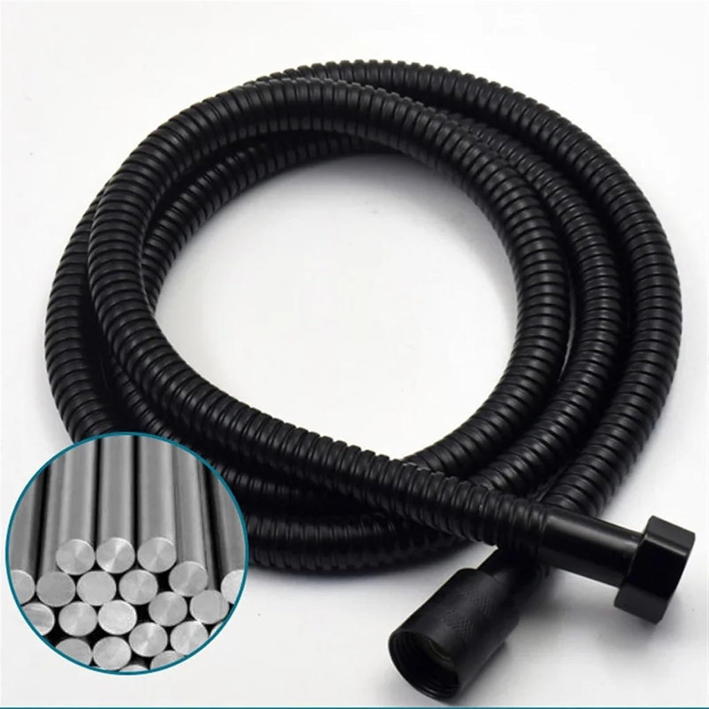 1.5M Black Shower Hose Stainless Steel 201 Flexible Shower Head Hose With - Image 3