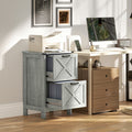Distressed Light Gray Mobile File Cabinet