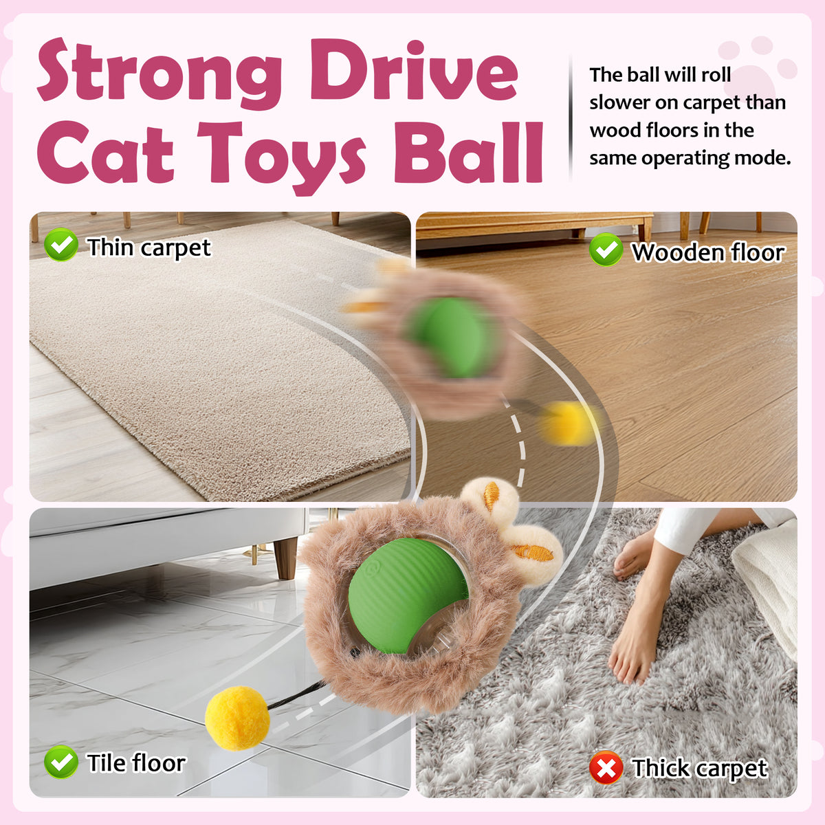 Interactive Toys Ball For Cats Dog Agile Moving Cat Ball Motion Activated - Image 2