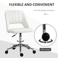 Mid Back Office Chair Velvet Fabric Swivel Scallop Shape Computer Desk Chair