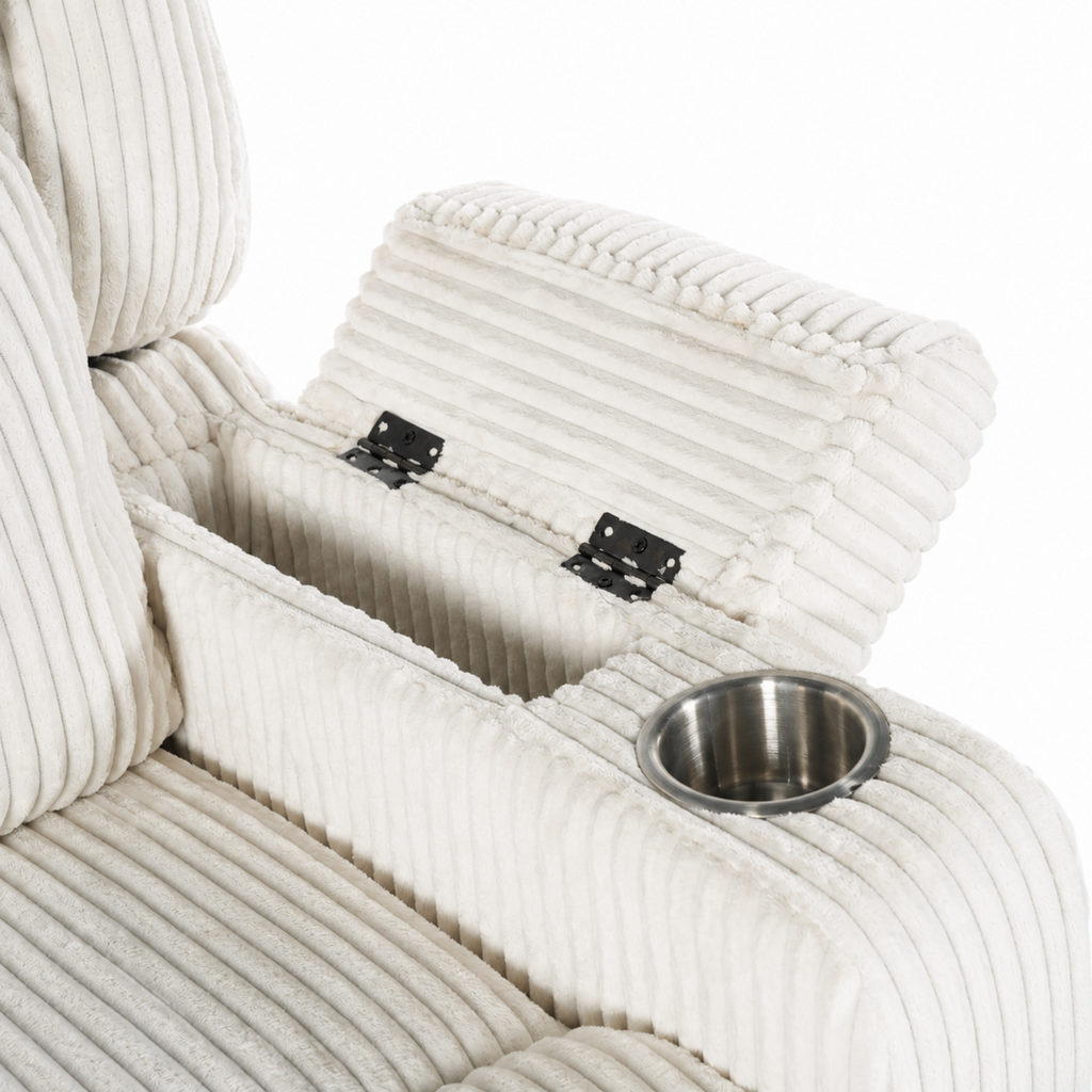 Electric Power Recliner Chair with Heat and Massage 270° Swivel Rocker