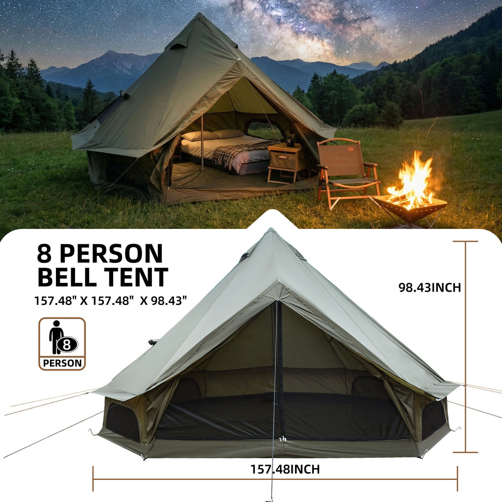 season bell tent 13 1ft packaging and components