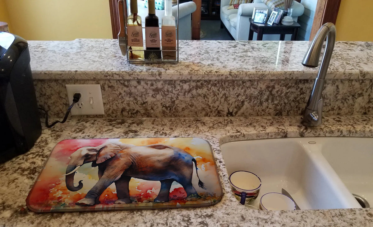 Elephant Dish Drying Mat Absorbent Dish Drying Mat Pad for Kitchen Counter Dish - Image 3