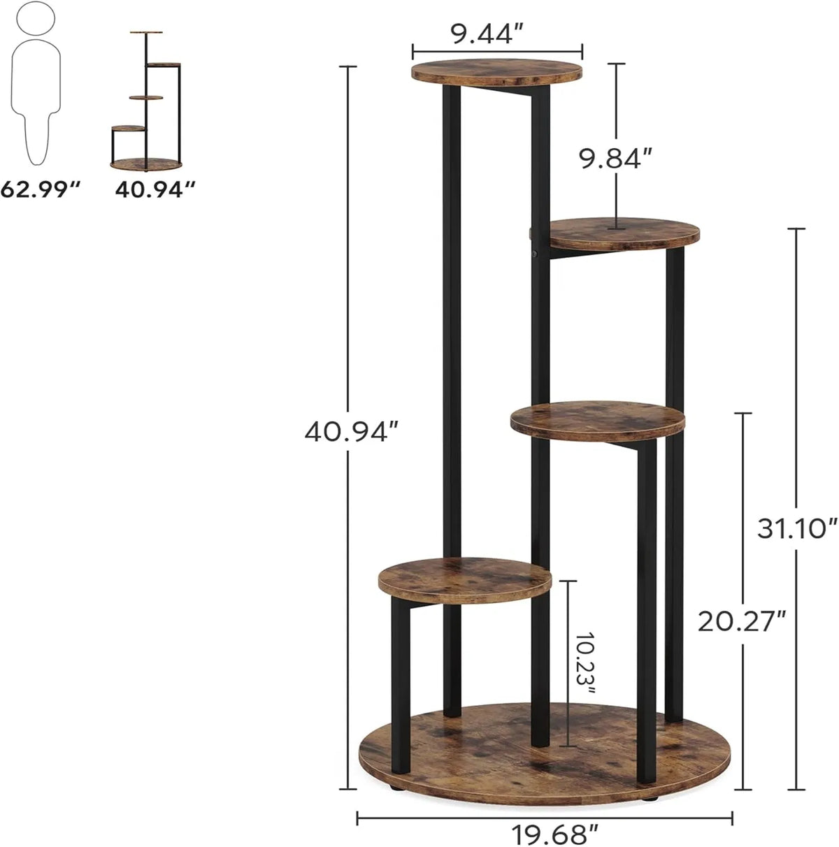 flower stand plant dog car dimensions and features