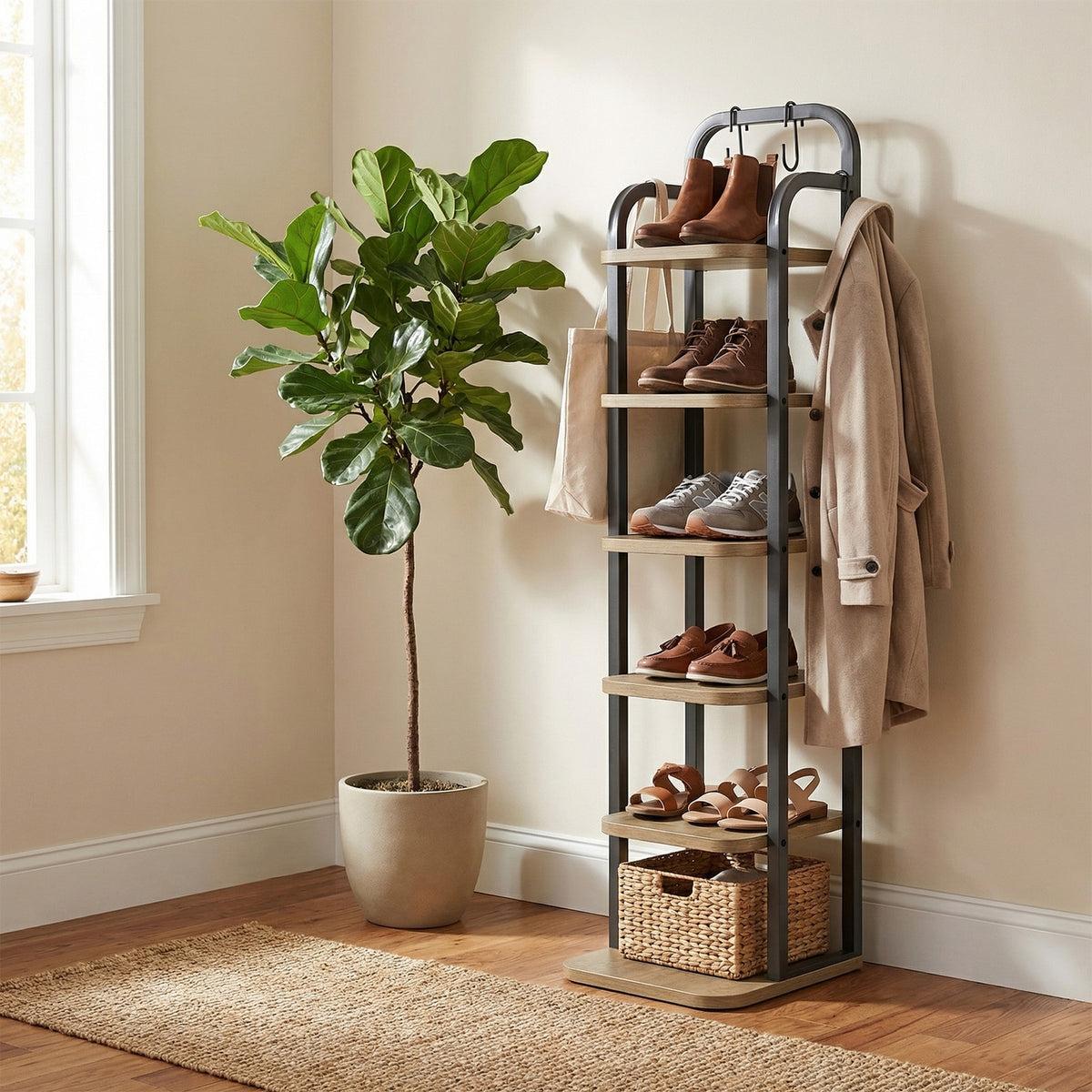 tier vertical shoe rack adjustable packaging and components
