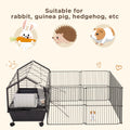 Metal Small Animal Cage Rabbit Cage for Guinea Pig Chinchilla Hedgehog Bunny