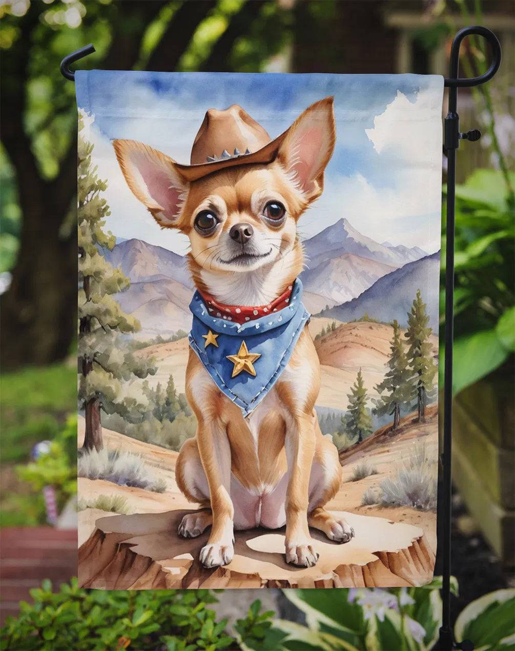 Chihuahua Cowboy Welcome Garden Flag Mailbox Flag Decorative Yard Flag Banner - Image 5