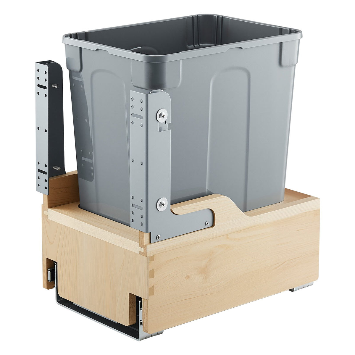 35QT Pullout Waste Container Under Cabinet Kitchen Bin Trash Can Soft Close - Image 4