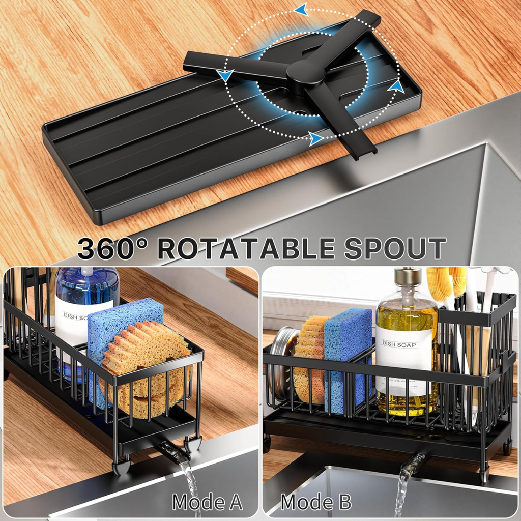 Holder For Kitchen Sink Sink Caddy Organizer With High Brush Holder Kitchen - Image 4