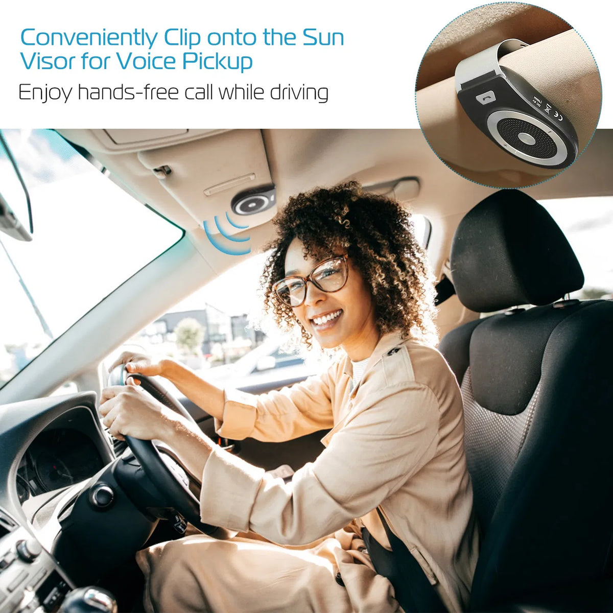 Car Wireless Speakerphone Wireless V4.1 In Car Speaker Hands free Calling Music - Image 3