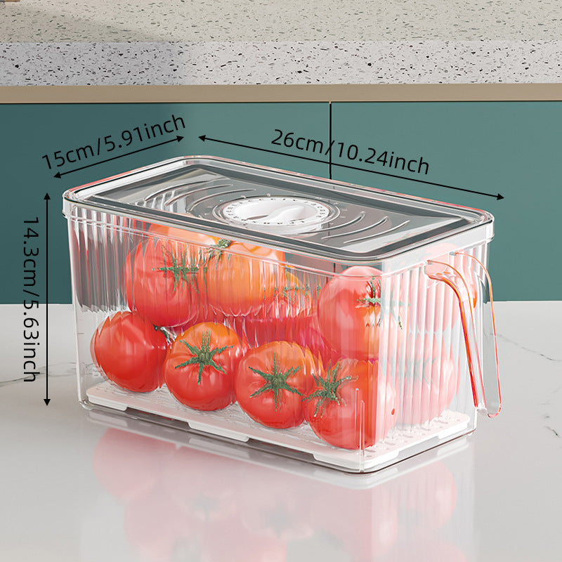 transparent food grade drainable refrigerator product angle 6