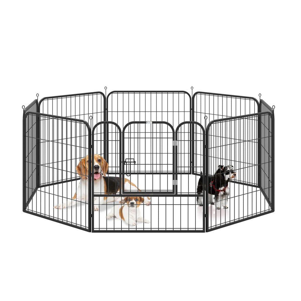 8 Panel Pet Playpen Play Yard Fence Home DIY Heavy Duty Metal Foldable Indoor