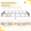 24 Panel 24" Height Heavy Duty Dog Playpen for Small Medium Dogs Grey