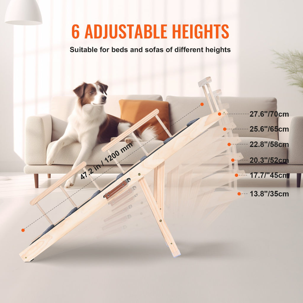 Dog Ramp Folding Pet Ramp For Bed Adjustable Dog Ramp For Small Large Old - Image 5