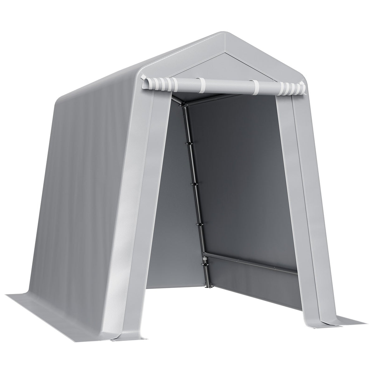 6x8ft outdoor storage shelter shed product view 1