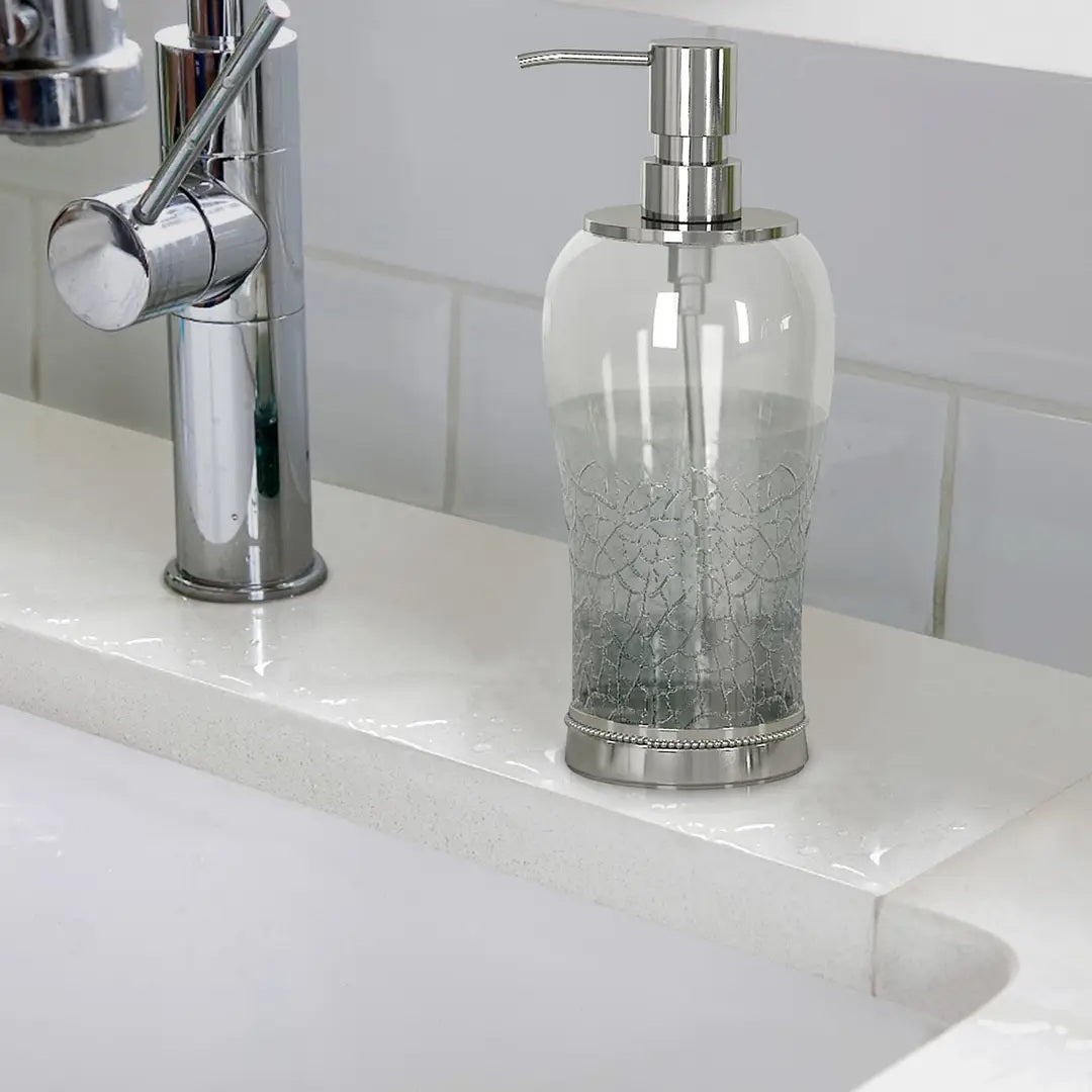 Glass Liquid Soap Dispenser Pump Bottle Bathroom Vanity Kitchen Sink Holds
