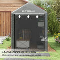 4 x 6ft Outdoor Storage Shed Tent Portable Shed with Roll up Door for