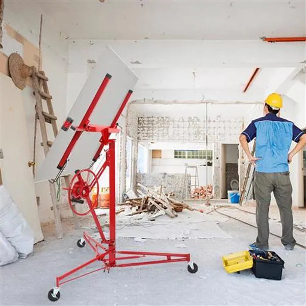 16FT Drywall Lifter Panel Hoist Jack Rolling Caster Construction Lockable 150lbs - Image 2