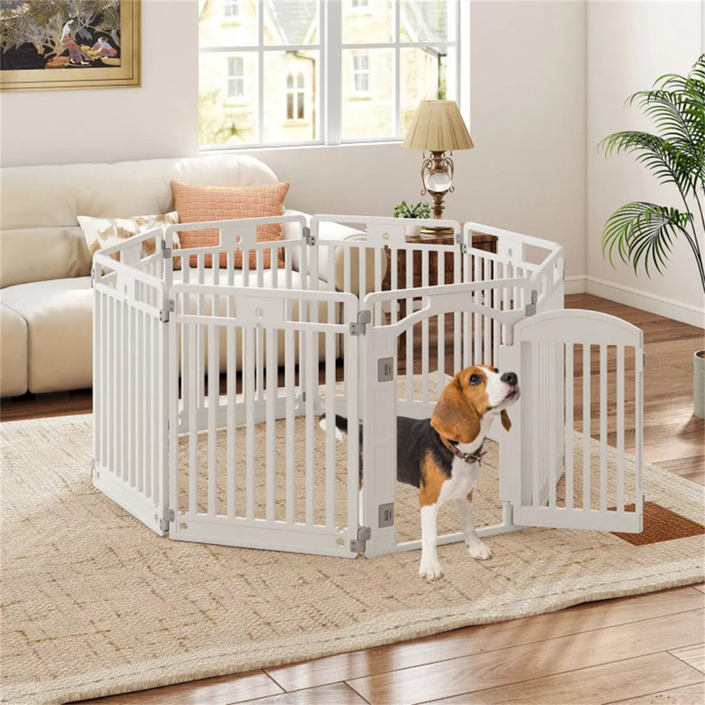 8 Panel HDPE Pet Fence (White) Multiple Configurations - Image 3