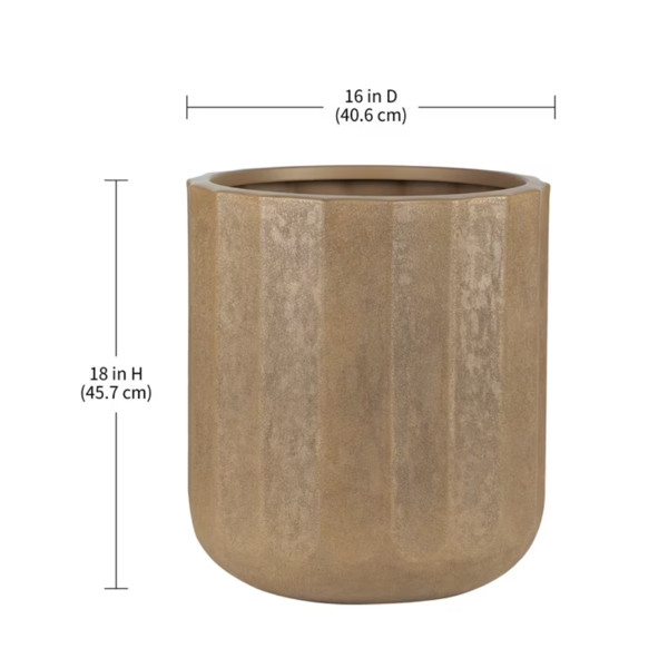 16 Inch Resin Planter Terracotta With Modern Design For Indoor And Outdoor Plant - Image 2