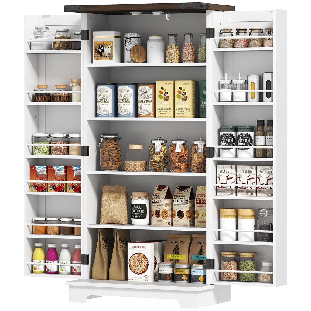 47" Kitchen Pantry Storage Cabinet Farmhouse Kitchen Pantry Cabinet with