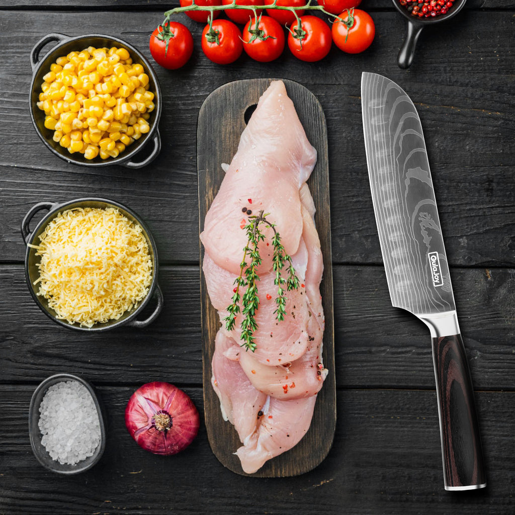 Qulajoy Santoku Knife High Carbon Stainless Steel Chef Knife Japanese Kitchen
