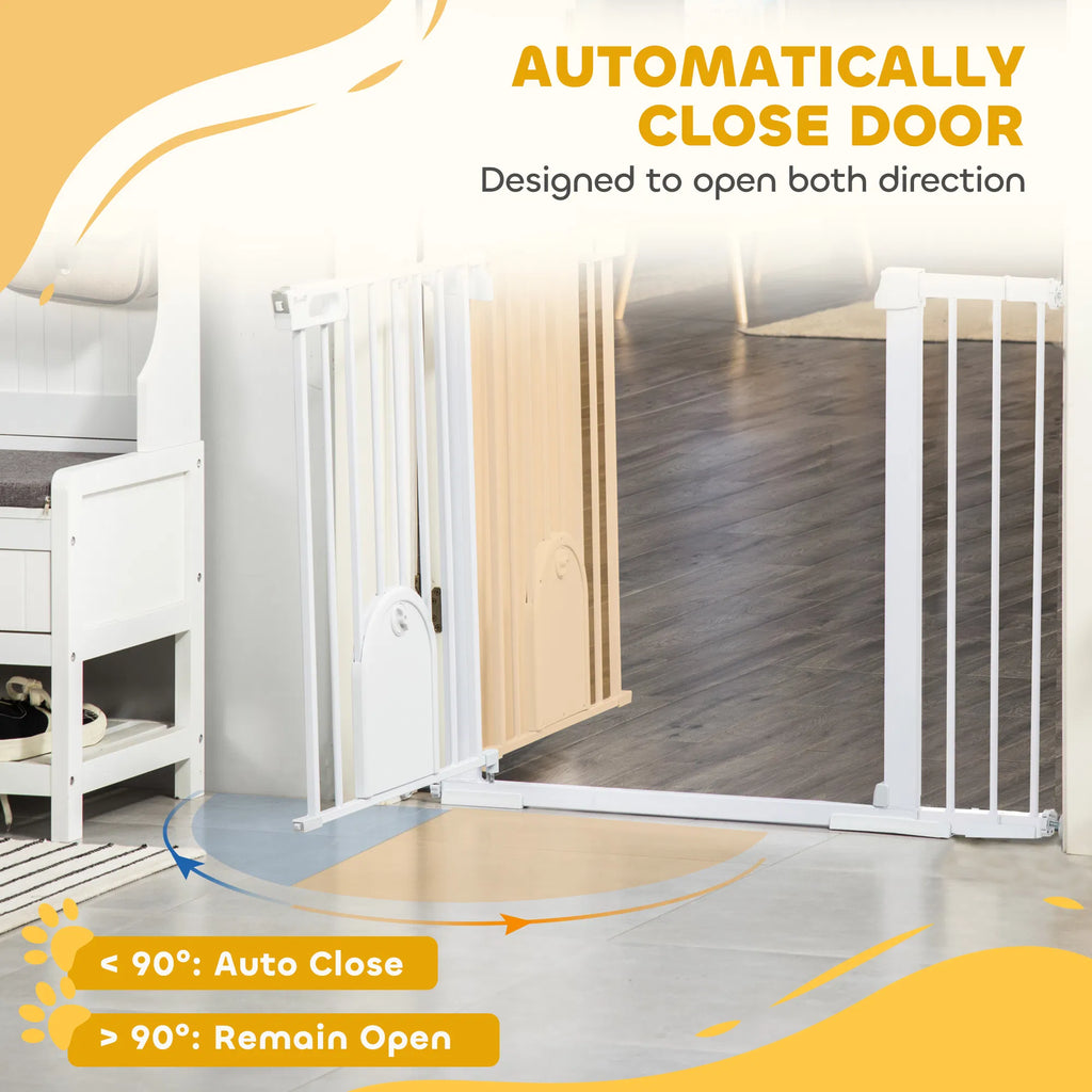 30" 52" Extra Wide Pet Gate Barrier with Small Door 30"H Dog Gate with Safety