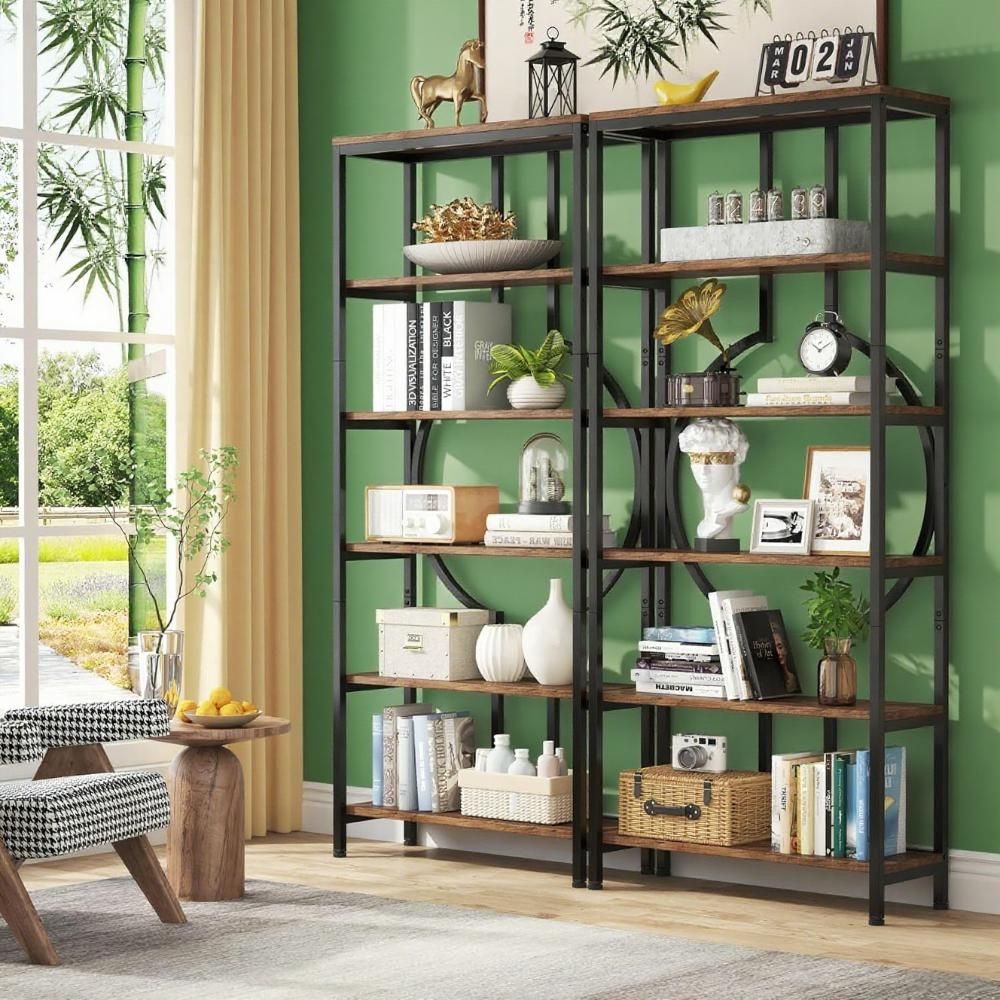 Rustic Brown Multipurpose Storage Bookshelf