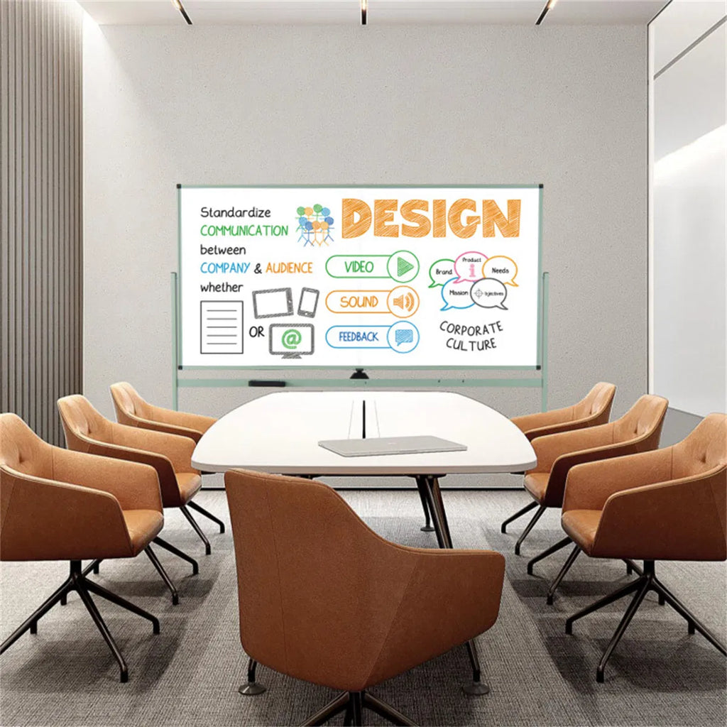 360° Rotating Double Sided Magnetic Whiteboard 182.88×91.44cm Writing Surface