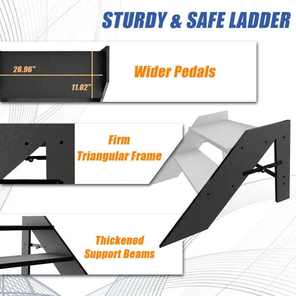 Step Stool Foldable Step Ladder 2 Step Folding RV Steps with Non Slip Feets - Image 2
