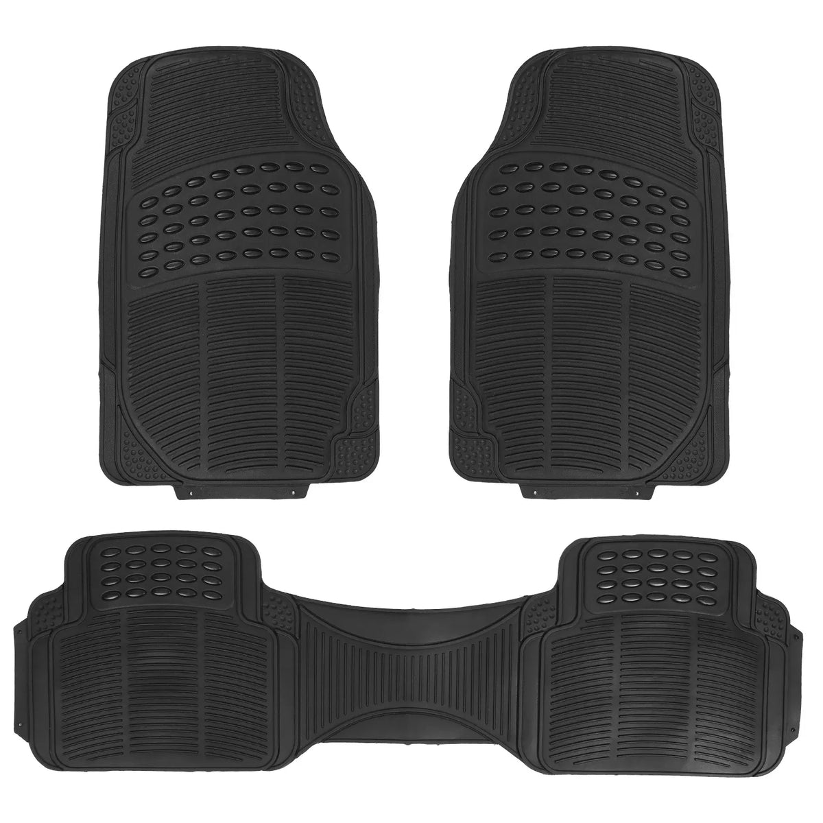 3Pcs Automotive Floor Mats Set Front Rear PVC Rubber Floor Mats Heavy Duty - Image 5