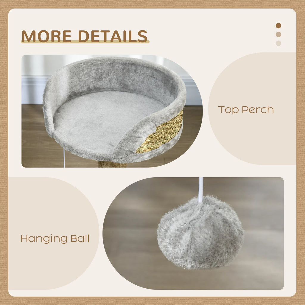 Cat Tree with Scratching Post Toy Ball Perch Small Cat Tower for Indoor Cats