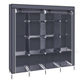 67 Inch Clothes Closet Portable Wardrobe Clothes Storage Rack 12 Shelves 4 - Detail 11
