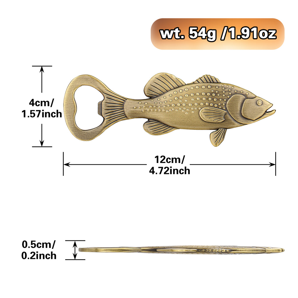 Creative Sea Bass Bottle Opener With Velvet Bag Exclusive Gift For Fishing