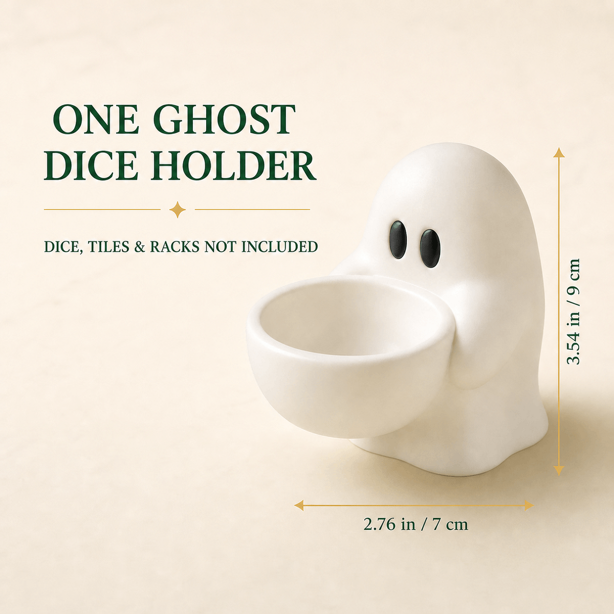 Ghost Mahjong Dice Holder 3D Printed Ghost Dice Tray For American Mahjong Game - Image 3