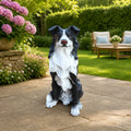Outdoor Garden Border Collie Dog Statue Greeter Dog Welcome Sign Garden Decor