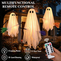 3 Pack Halloween Decorations Outdoor Hanging Decor Light Up Ghosts On Broom