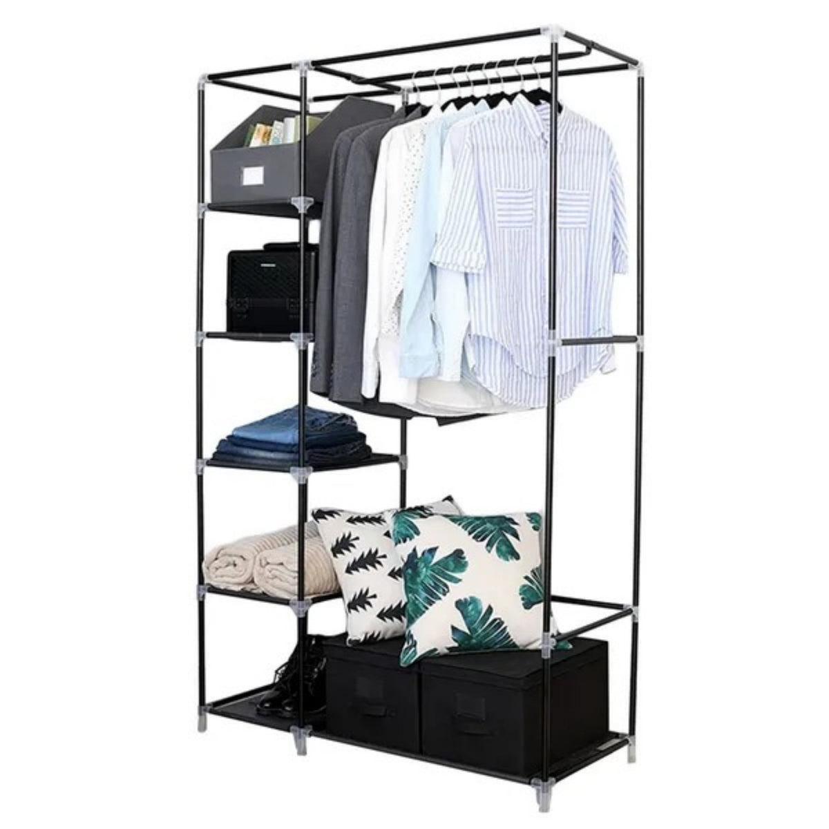 portable closet storage organizer wardrobe detail and structure