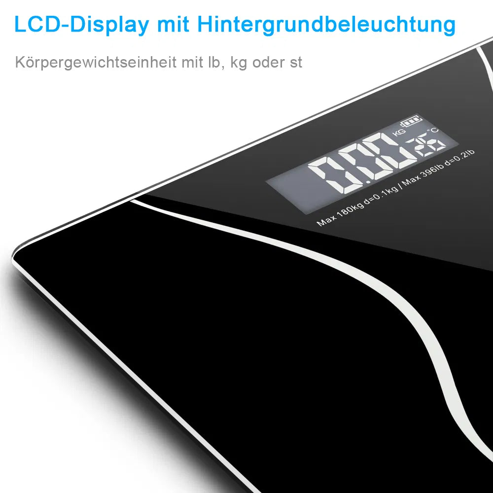 LEADZM 180Kg Slim Waist Pattern Personal Scale Black - Image 4