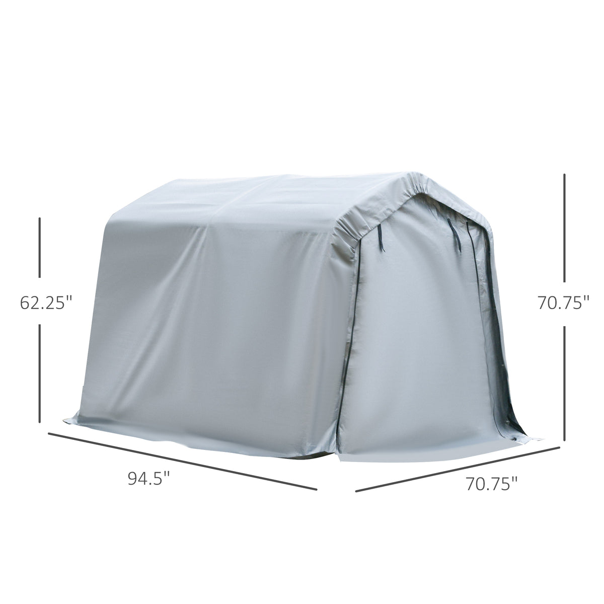 6 x 8 Carport Portable Garage Heavy Duty Storage Tent Patio Storage Shelter - Image 3