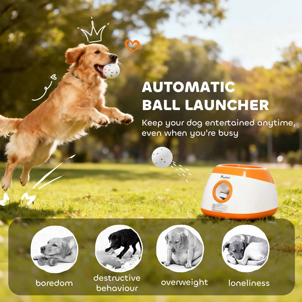 Automatic Dog Ball Launcher with 26 80 FT Distance Automatic Ball Launcher for