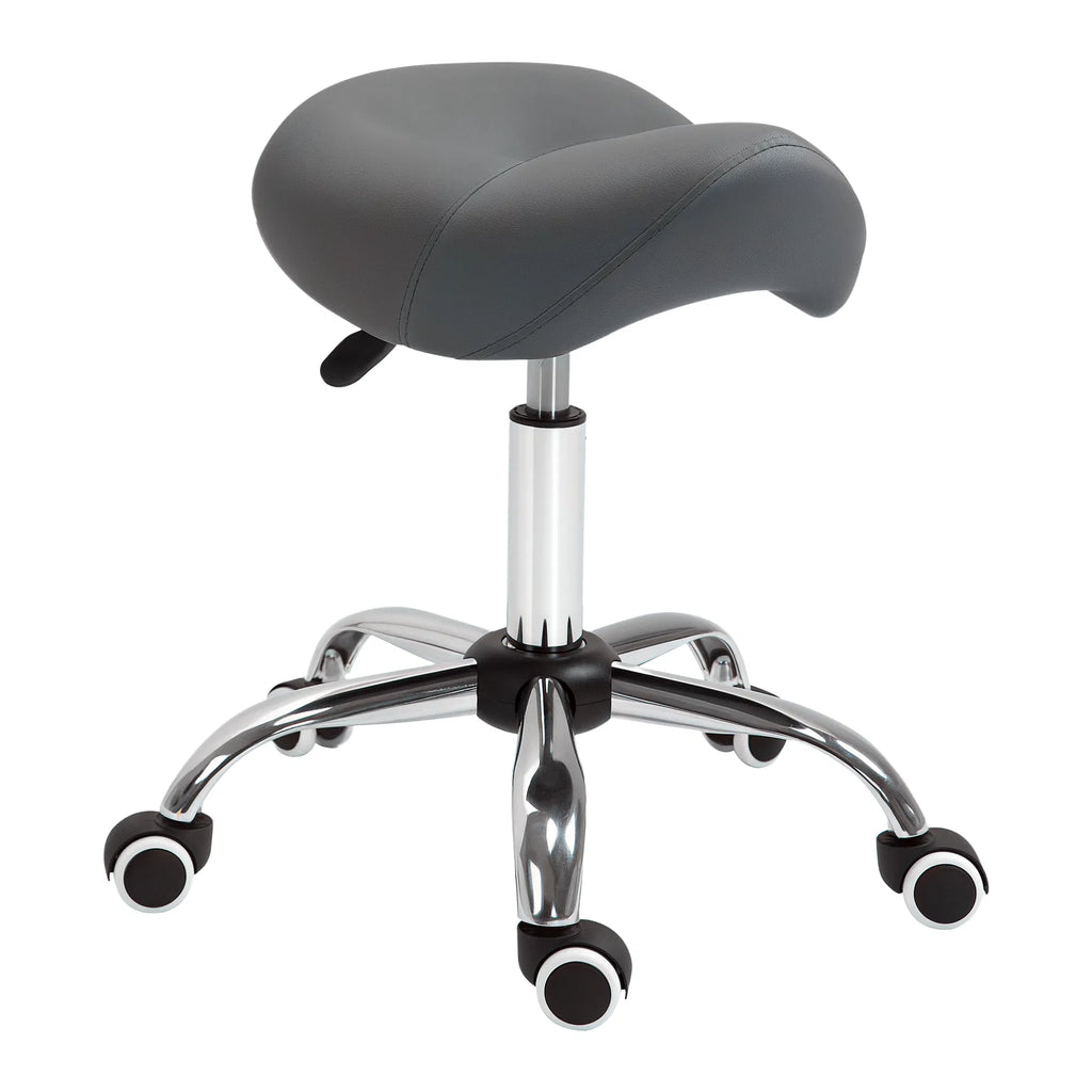 Saddle Stool Adjustable Hydraulic Rolling Beauty Salon Stool Ergonomic PU