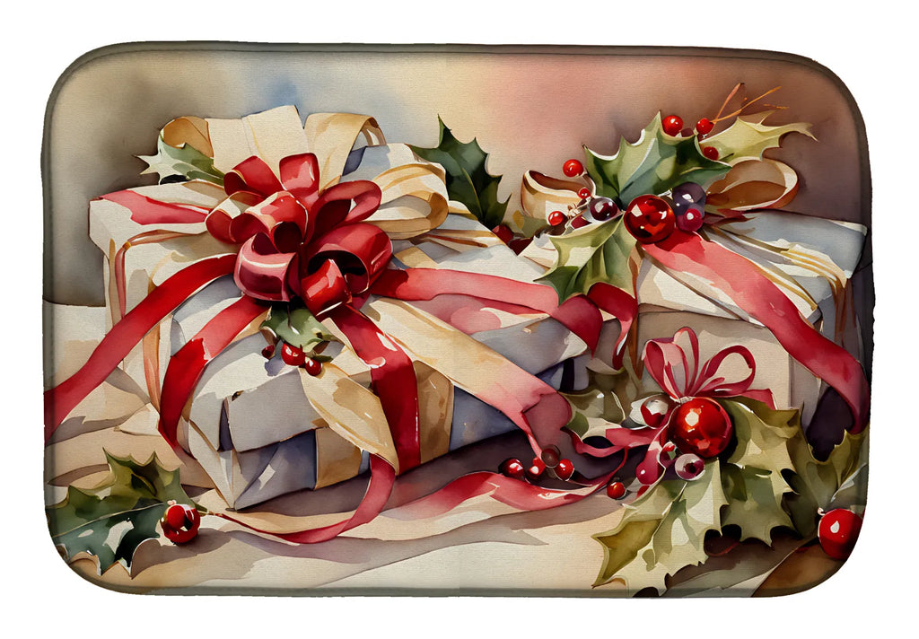 Christmas Bows & Ribbons Dish Drying Mat Absorbent Dish Drying Mat Pad for - Image 4