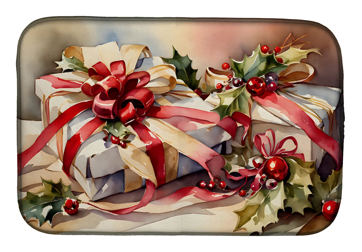 Christmas Bows & Ribbons Dish Drying Mat Absorbent Dish Drying Mat Pad for - Image 4